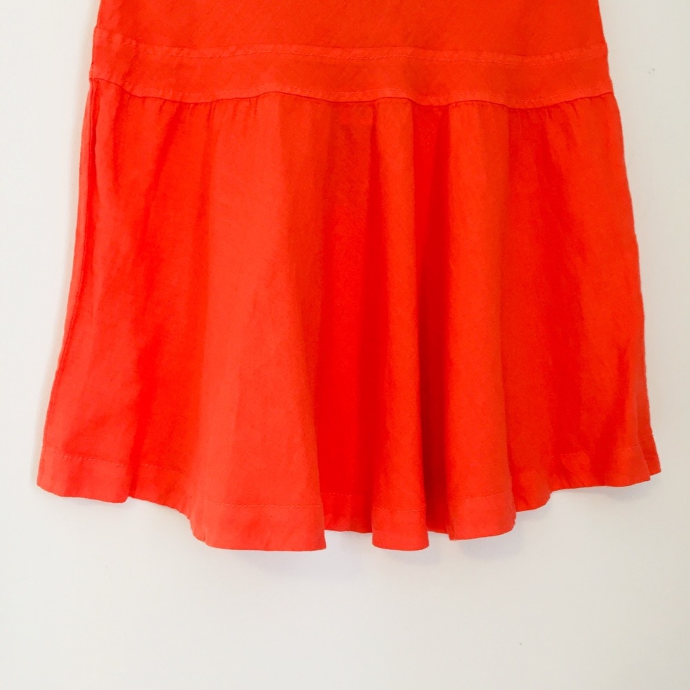 ANTHROPOLOGIE NWT Elevenses Orange Linen Skirt Size Small - Picture 6 of 8